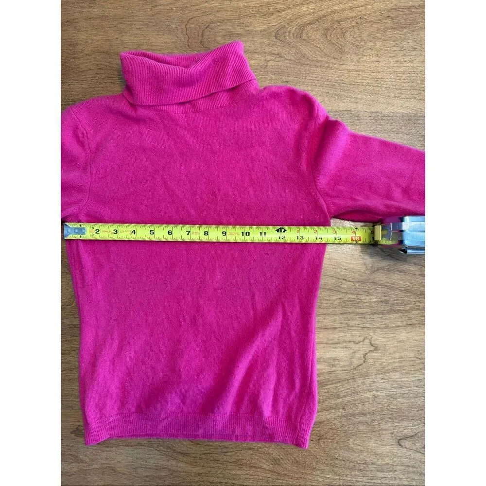 United Colors of Benetton Childrens Turtleneck Knit Pullover Sweater Hot Pink XL